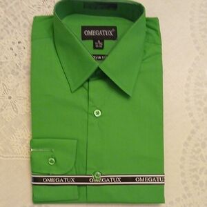Omega Bright Green Dress Shirt